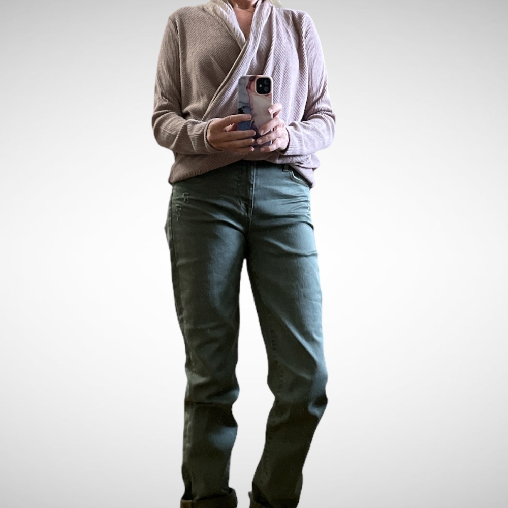 Fidelity Oh Boy Boyfriend Sage Green Size 26